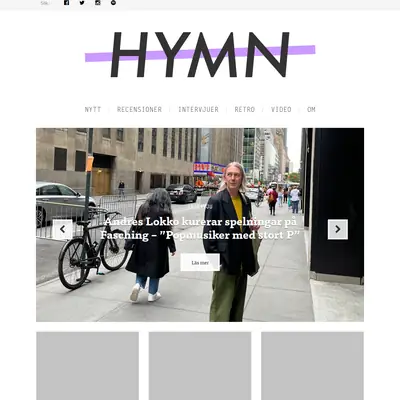 HYMN.se startsida 2026
