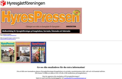Hyrespressen innerstan startsida 2016