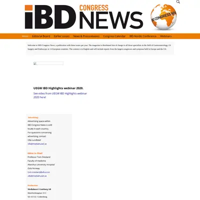 IBD Congress News startsida 2021