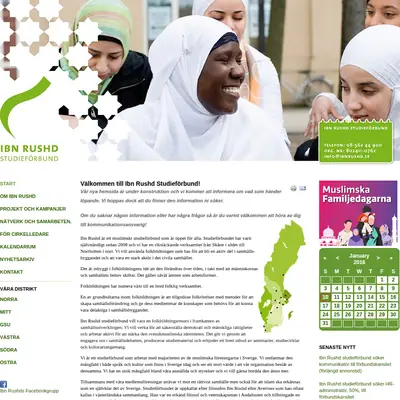 www.ibnrushd.se startsida 2016