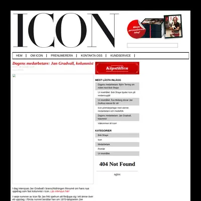 Icon, http://iconmagazine.se startsida 2011