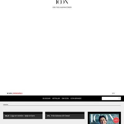 Icon, http://iconmagazine.se startsida 2014
