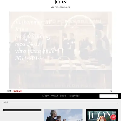 Icon, http://iconmagazine.se startsida 2015