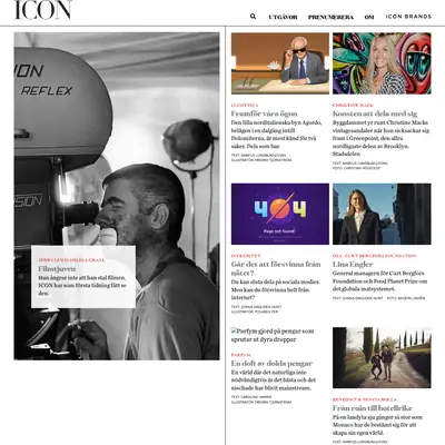 Icon, http://iconmagazine.se startsida 2026
