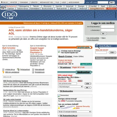 IDG.se startsida 2000
