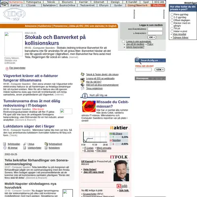 IDG.se startsida 2002