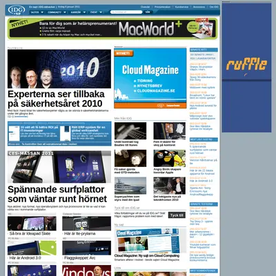 IDG.se startsida 2011