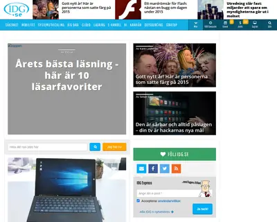 IDG.se startsida 2016