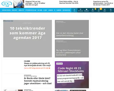 IDG.se startsida 2017