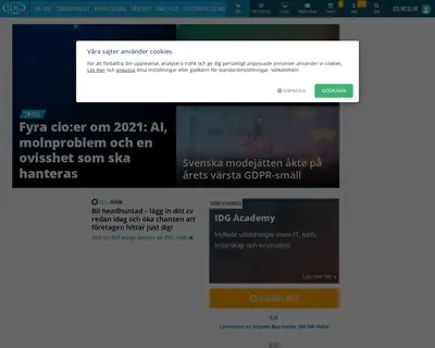 IDG.se startsida 2021