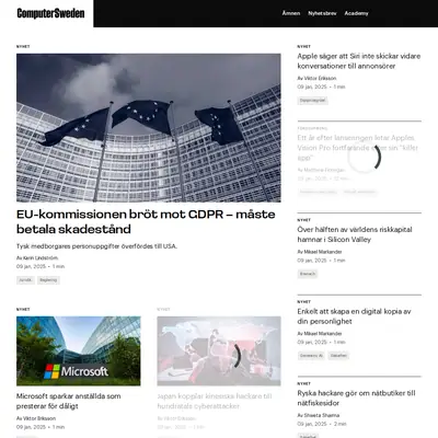 IDG.se startsida 2025