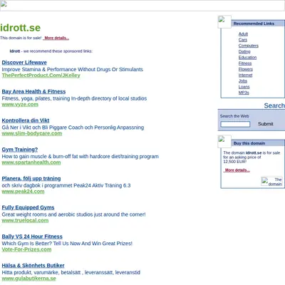 idrott.se startsida 2005