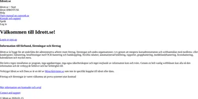 idrott.se startsida 2026