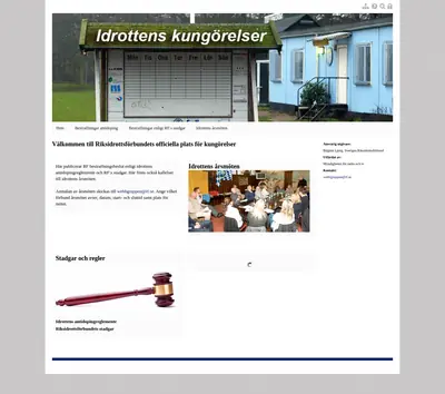 www.idrottenskungorelser.se startsida 2014