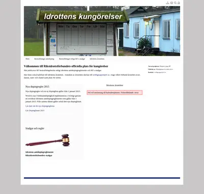 www.idrottenskungorelser.se startsida 2015