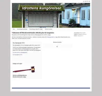 www.idrottenskungorelser.se startsida 2016