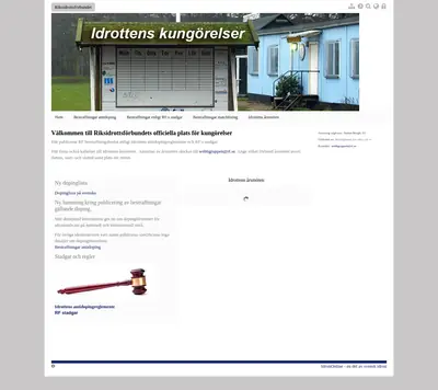 www.idrottenskungorelser.se startsida 2019