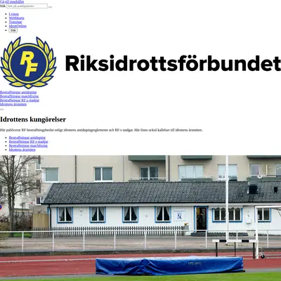 www.idrottenskungorelser.se startsida 2024