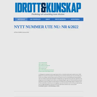 Idrott & Kunskap startsida 2023