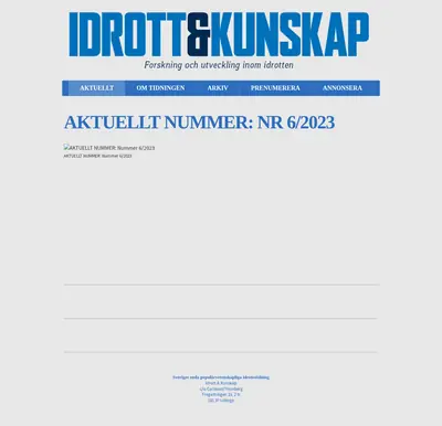 Idrott & Kunskap startsida 2024