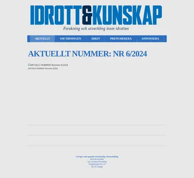 Idrott & Kunskap startsida 2025