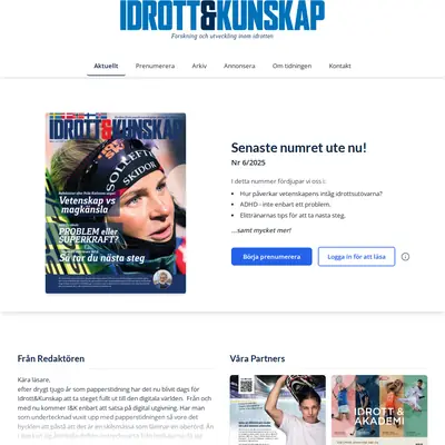 Idrott & Kunskap startsida 2026