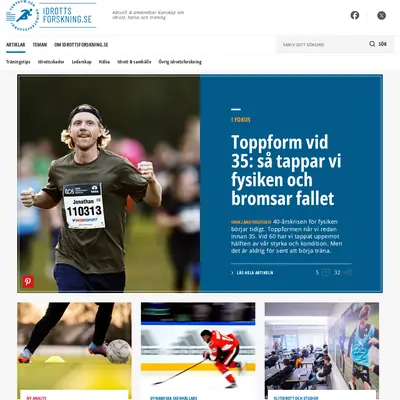 idrottsforskning.se startsida 2026