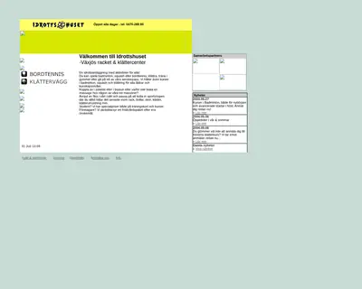 IdrottsRhUSet startsida 2004