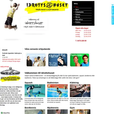 IdrottsRhUSet startsida 2012