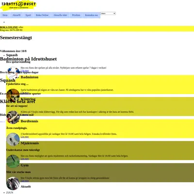 IdrottsRhUSet startsida 2015