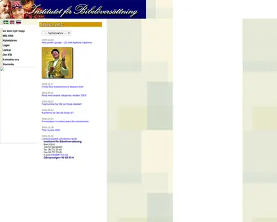 IFB Nyheter startsida 2004