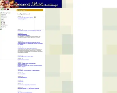 IFB Nyheter startsida 2006