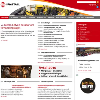 www.ifmetall.se startsida 2010