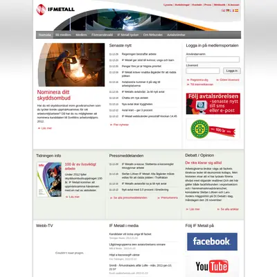 www.ifmetall.se startsida 2012