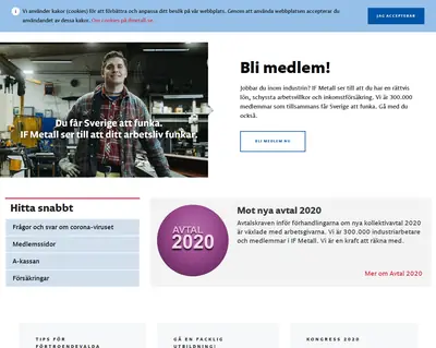 www.ifmetall.se startsida 2020