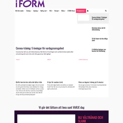 Aktiv Träning startsida 2021