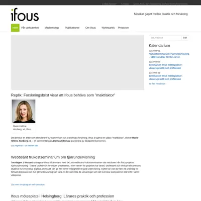 ifous.se startsida 2018