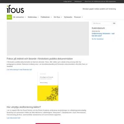 ifous.se startsida 2019