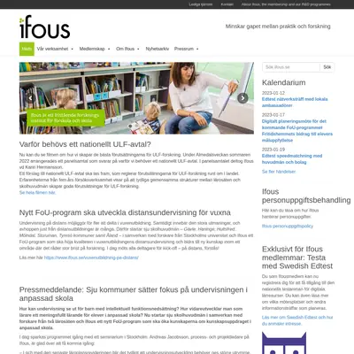 ifous.se startsida 2023