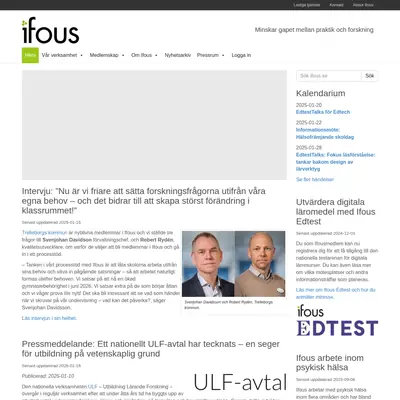 ifous.se startsida 2025