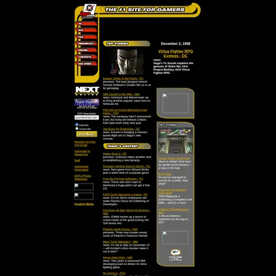 IGN startsida 1998