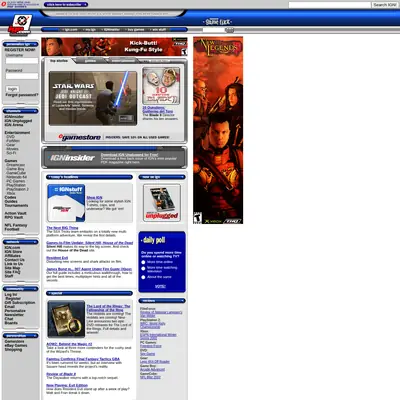 IGN startsida 2002