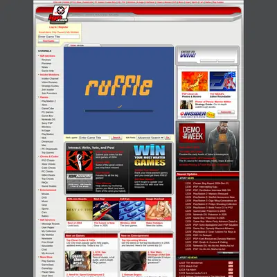 IGN startsida 2005