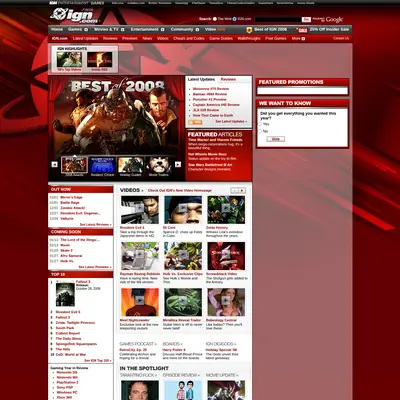 IGN startsida 2009