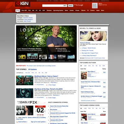 IGN startsida 2010