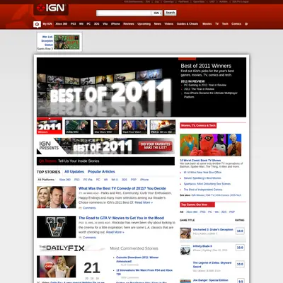 IGN startsida 2012