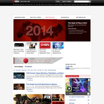 IGN startsida 2014