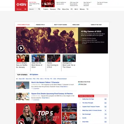 IGN startsida 2015