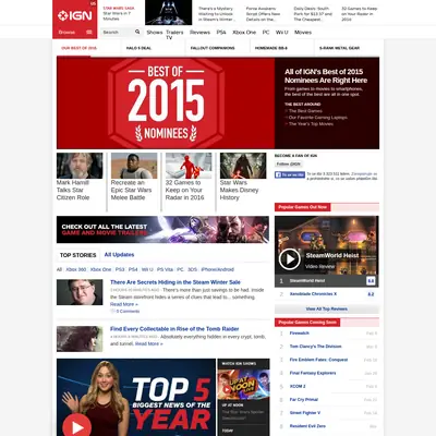 IGN startsida 2016