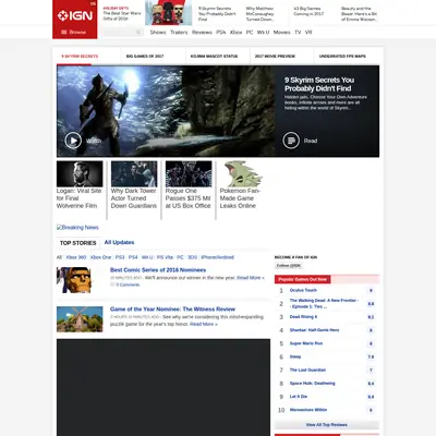 IGN startsida 2017